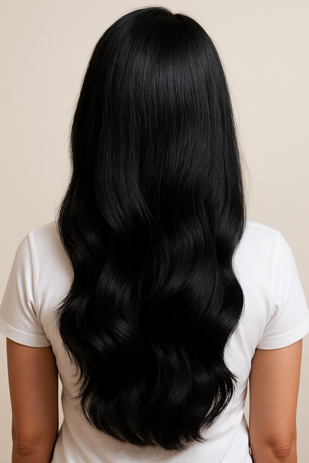 Divika Kali Mehandi result - natural black hair color covering greys